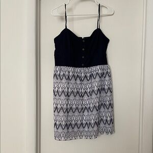 Trixxi Black and White Zigzag Mini Dress